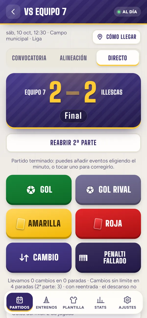 Illescas 11: Partido en directo