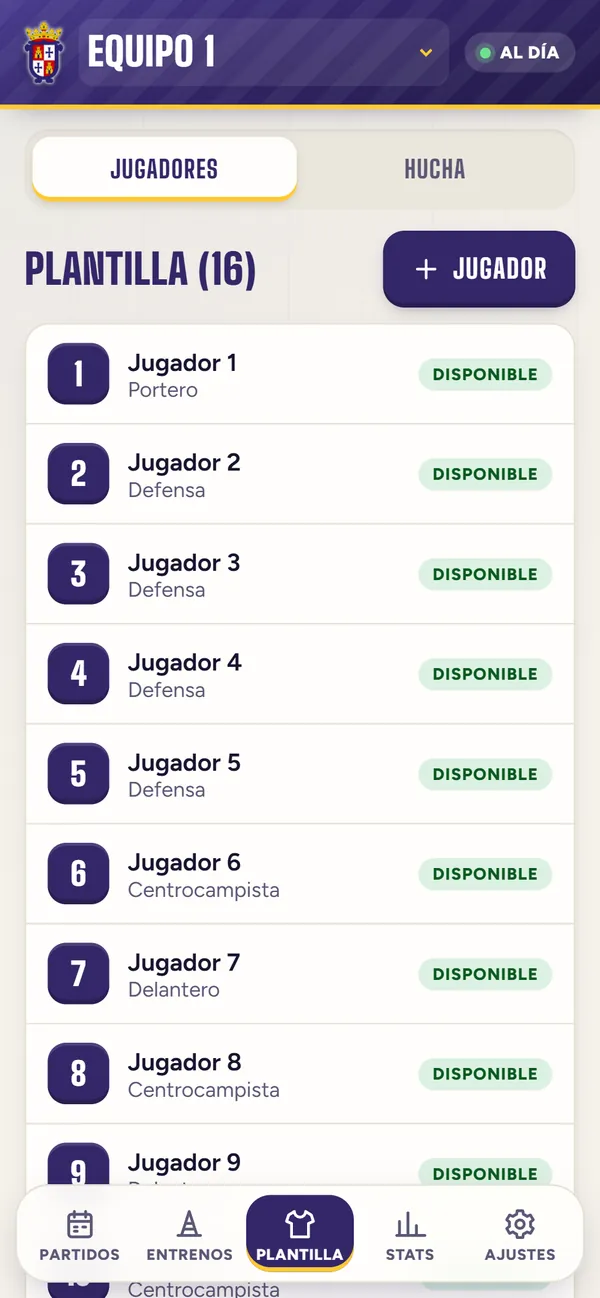 Illescas 11: Plantilla del equipo